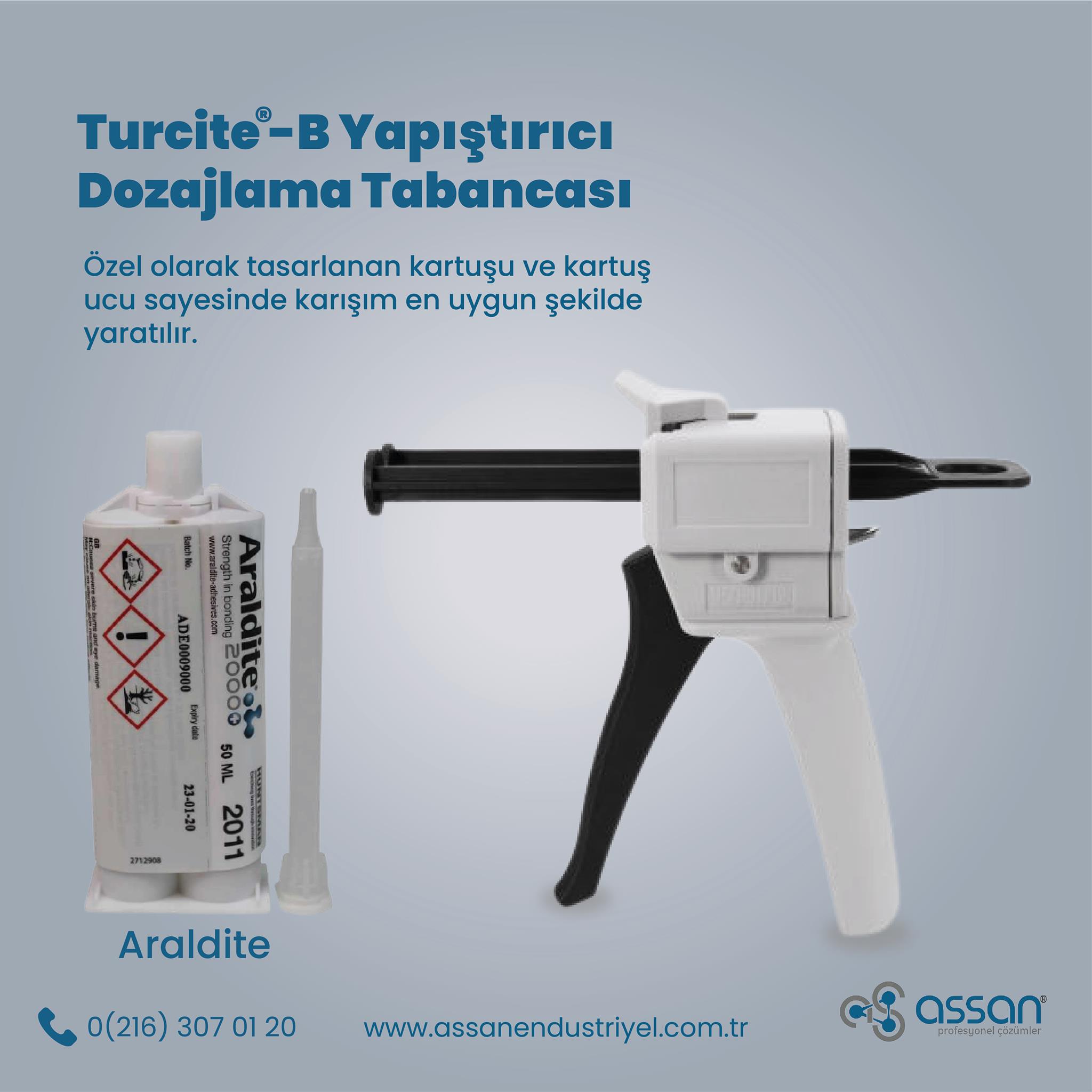 Araldite® & Wellmid® Turcite®-B yapıştırıcı dozajlama tabancası (50ml)